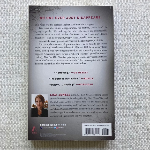 Then She Was Gone LISA JEWELL Paperback Book - Picture 2 of 3
